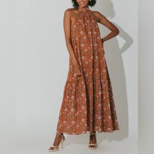 Cleobella Wilder Ankle Boho Chic Halter Dress Size Large